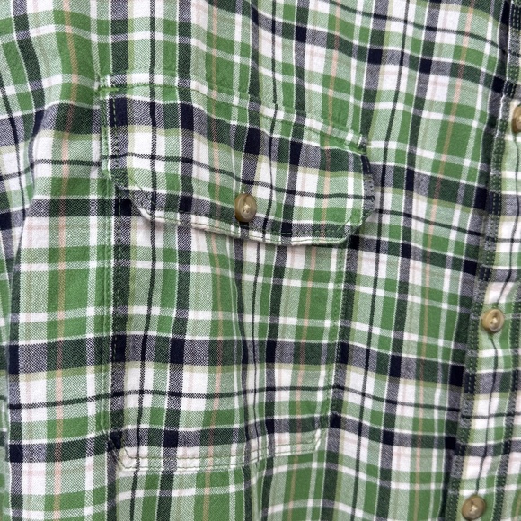 . John's Bay Big & Tall Mens Green Plaid LS Button Up Flannel Shirt Sz. 3XLT - Picture 7 of 11